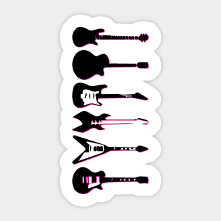 Various Guitar Sticker